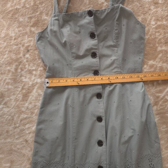 GAP Slate Green Cotton Strappy Dress - Size 4 - Picture 6 of 7